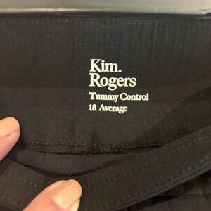 Kim Rogers size 18 average tummy control black dress pants